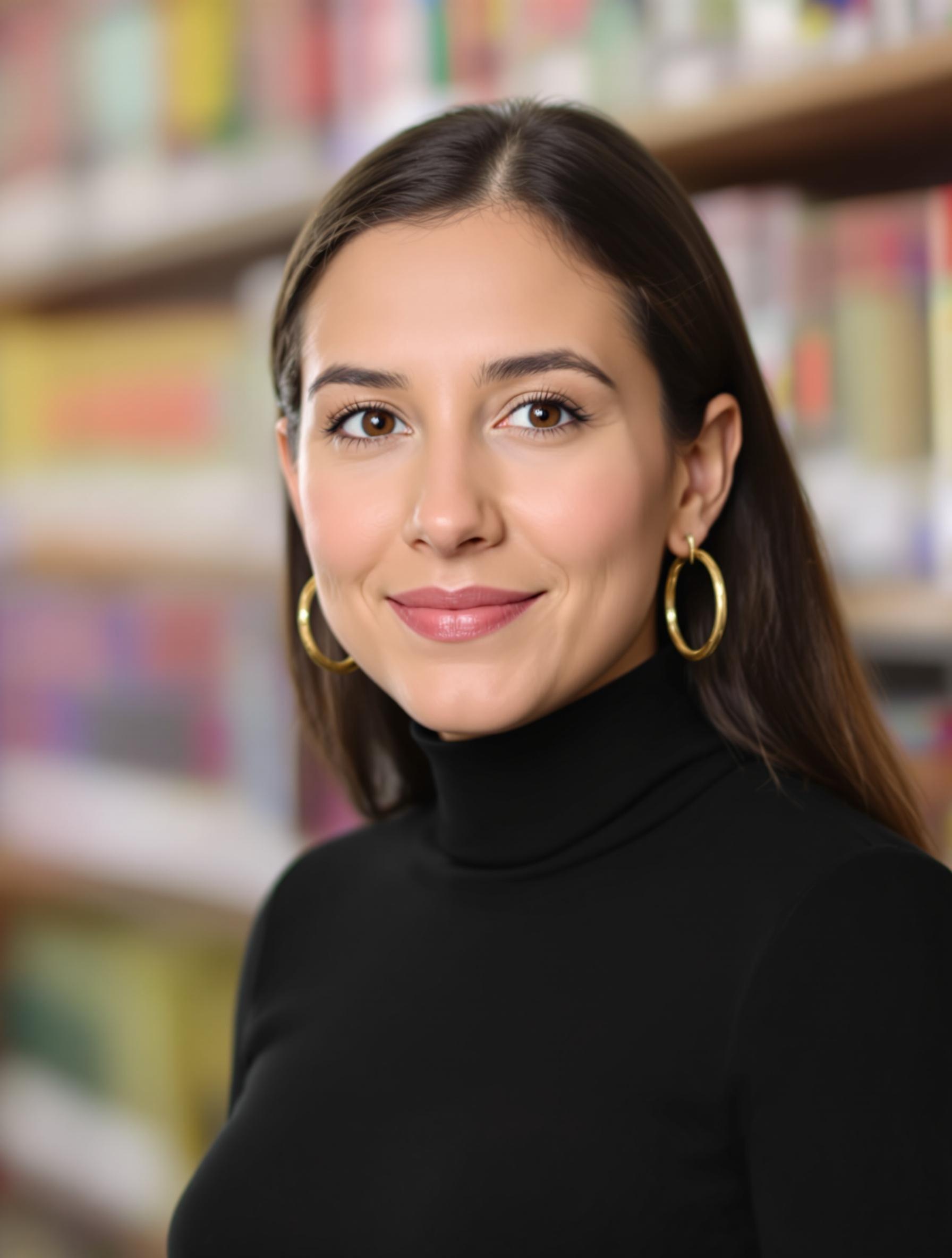 Bewerbungsfoto Studentin - Frau mit schwarzem Rollkragen