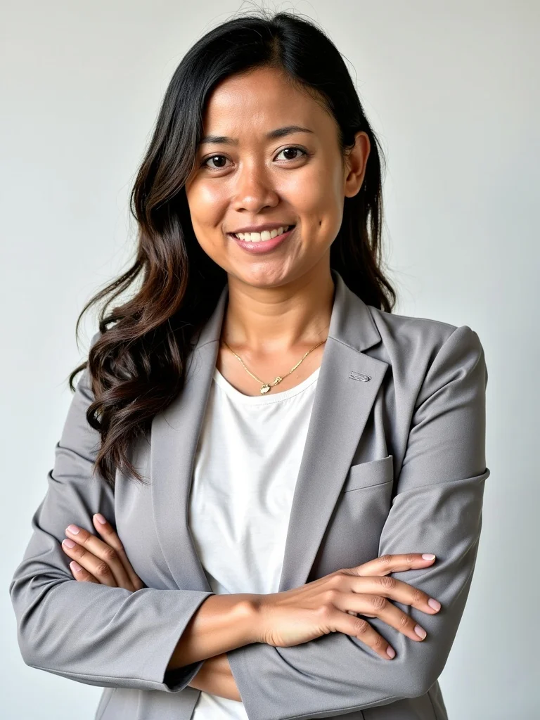 Hellgrauer Blazer Studentin