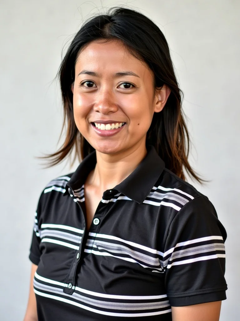 Schwarz-weiß gestreiftes Polo