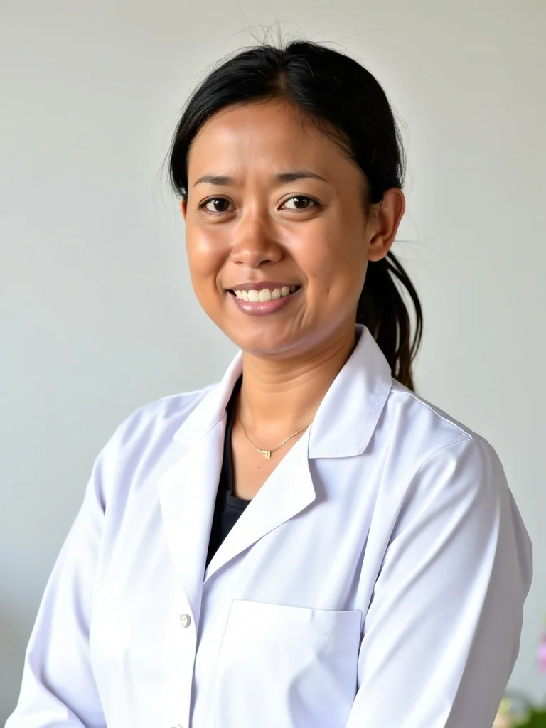 Laborkittel Studentin