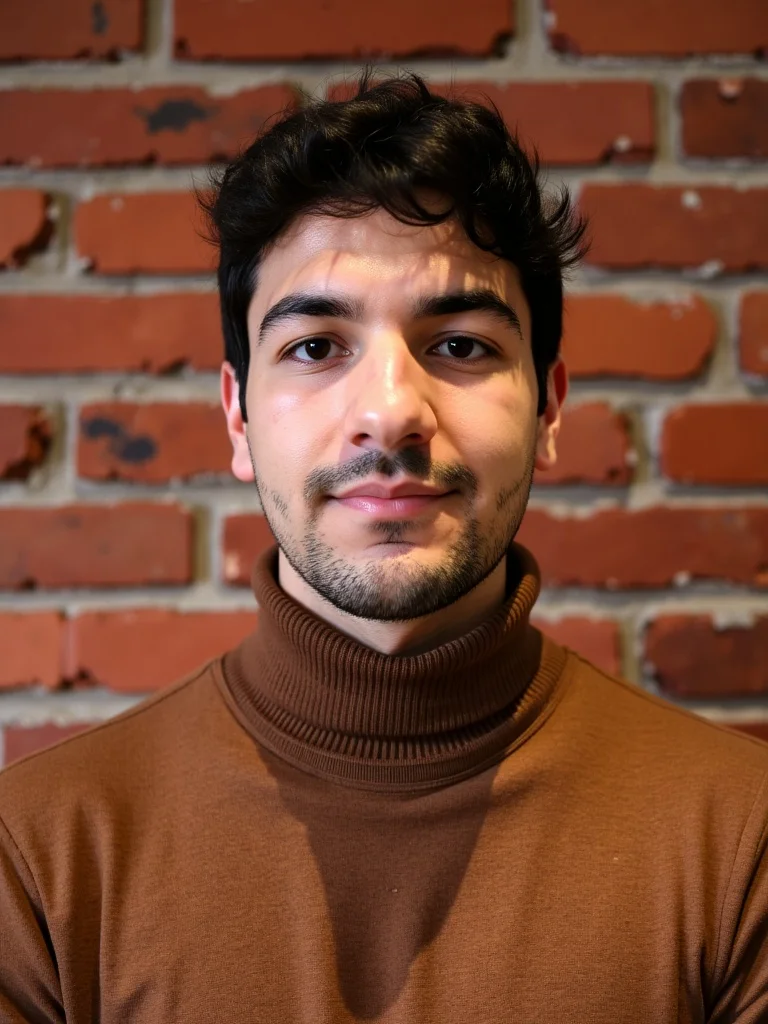 Brauner Wolle Rollkragenpullover