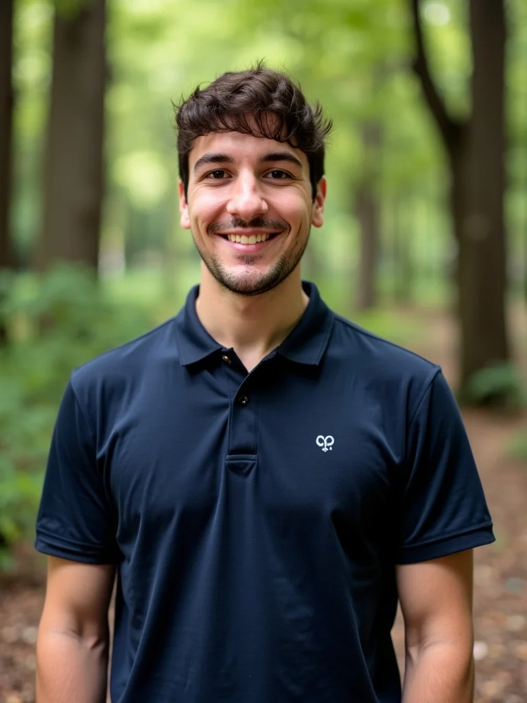 Dunkelblaues kurzärmliges Polo