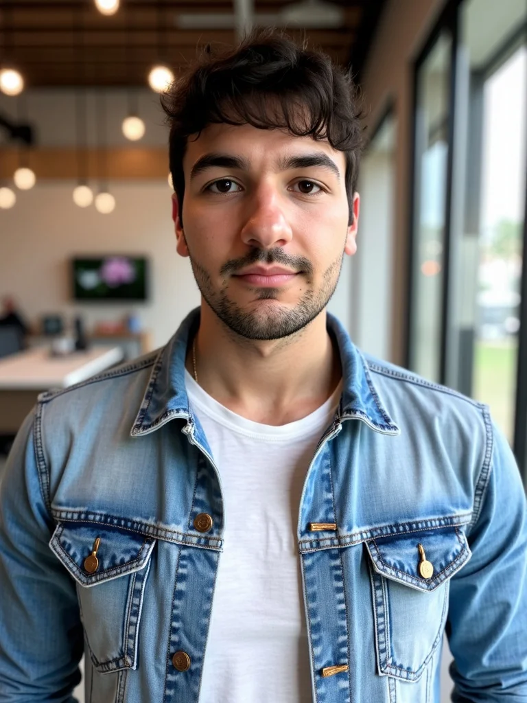 Hellblaue Jeansjacke