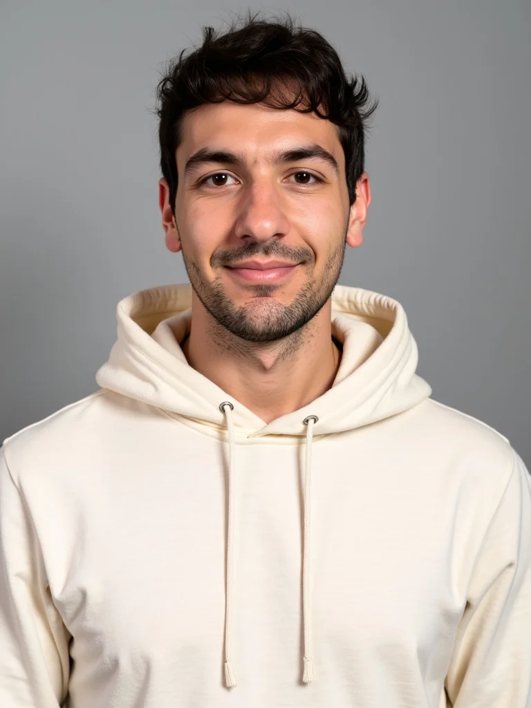 Hellcremefarbener Hoodie