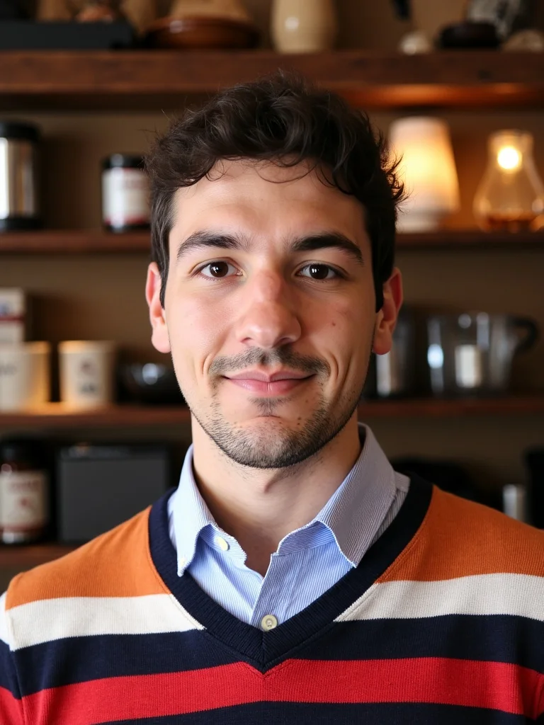 Mehrfarbig gestreifter Pullover